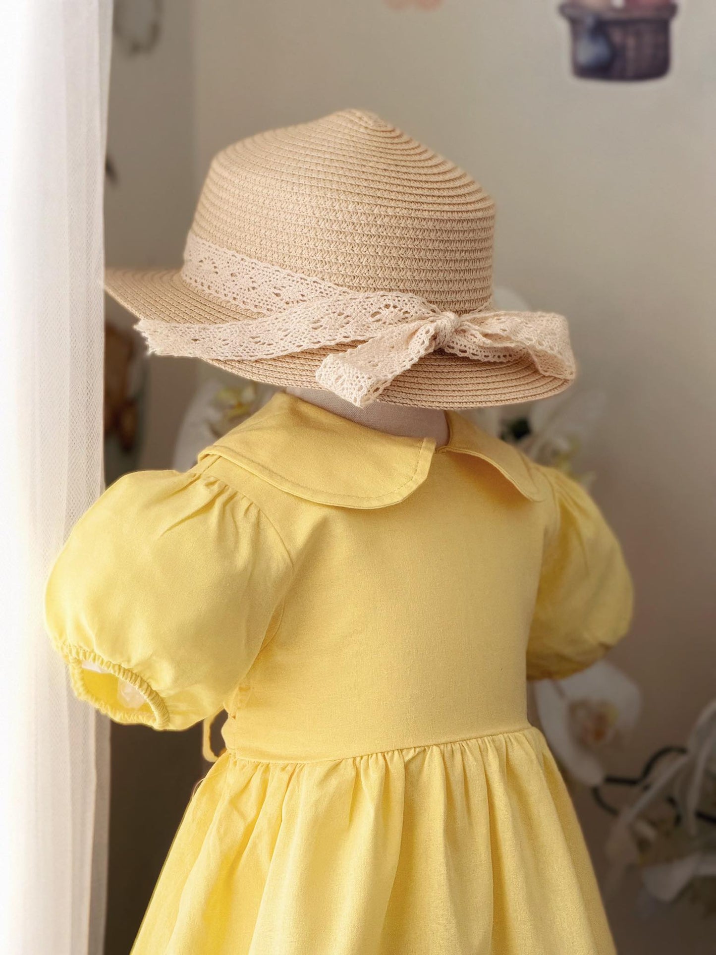 Athens Linen Dress in Pastel Yellow