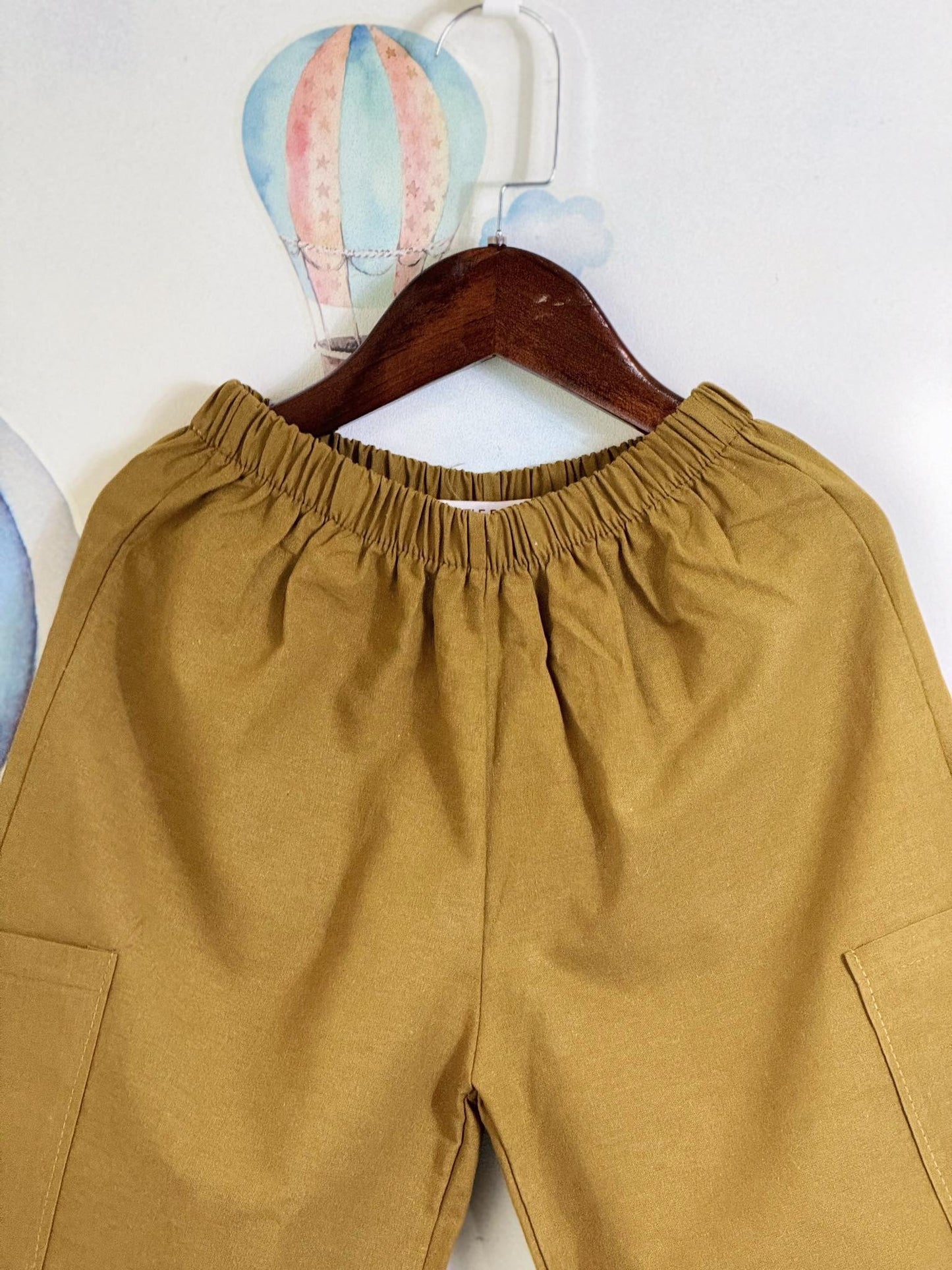 Erick Wide Leg Linen Pants in Olive Green