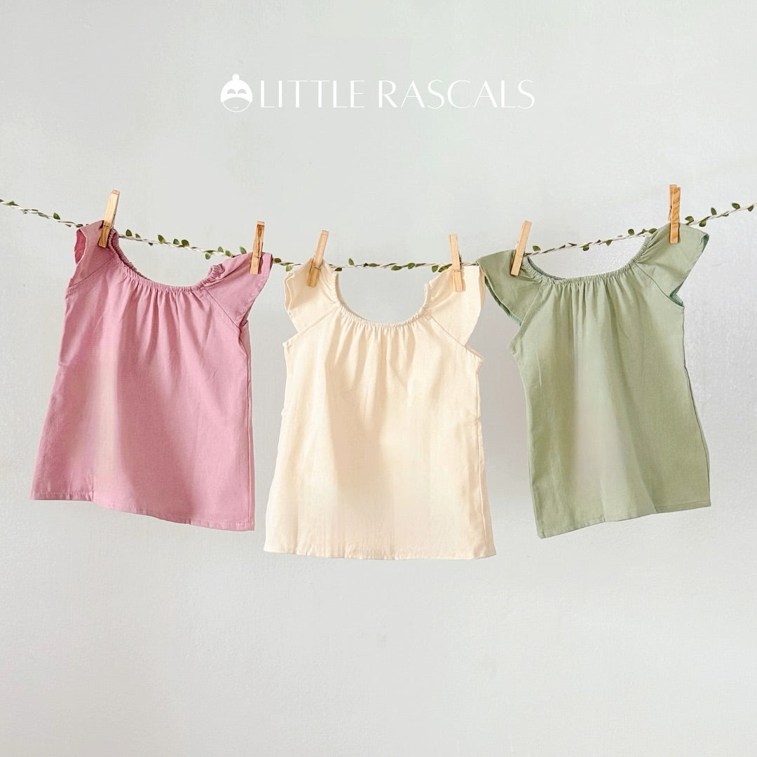 Ana Top and Mary Pants in Cream Set