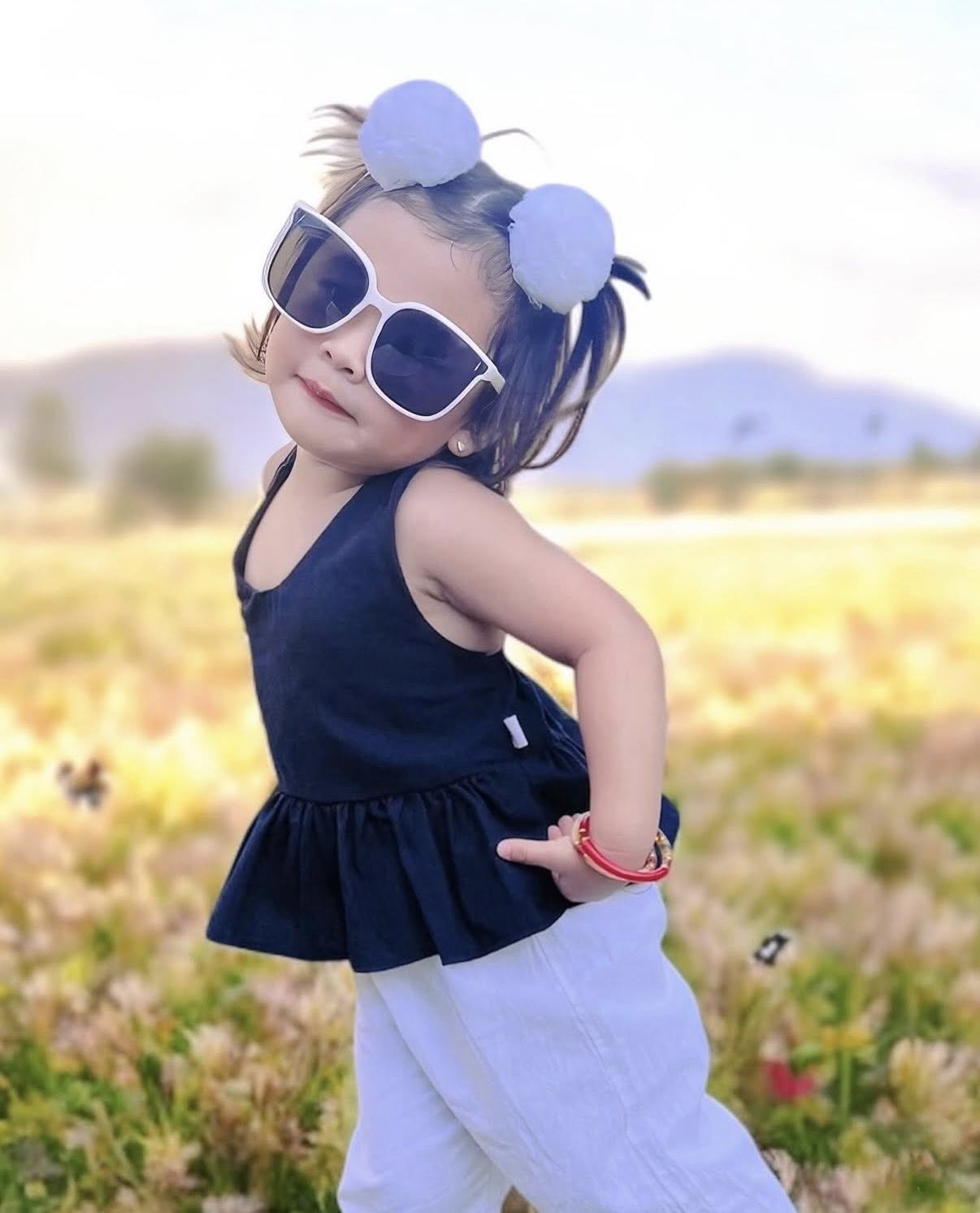 Maven Backless Black Top and Joshua Pants in White Set