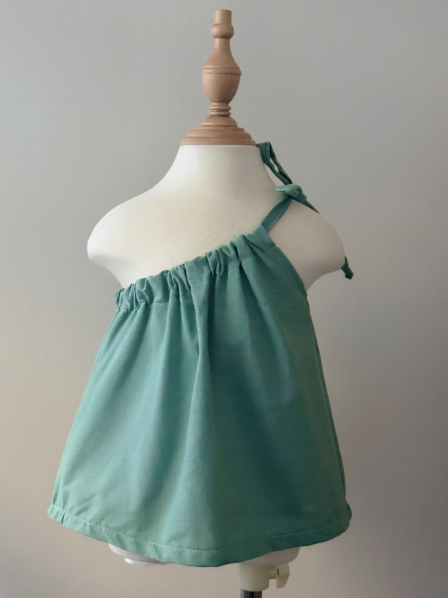 Amelia Linen Top in Teal Green