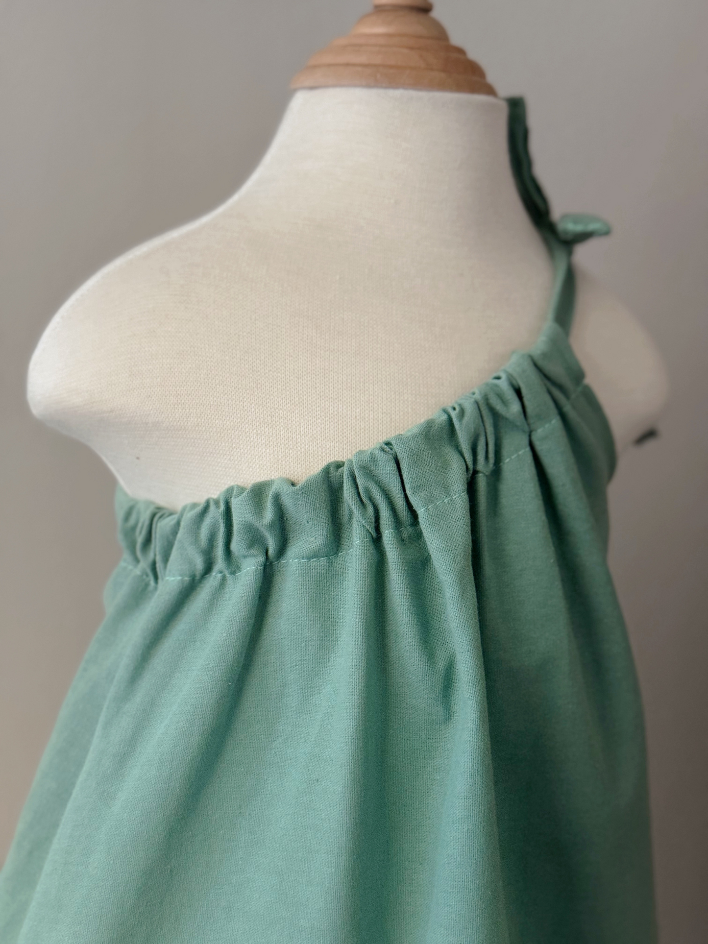 Amelia Linen Top in Teal Green