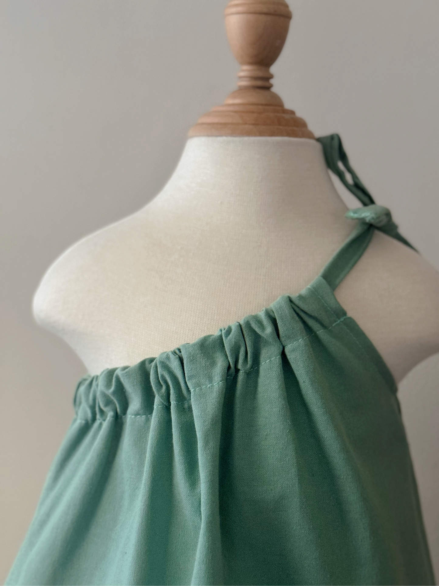 Amelia Linen Top in Teal Green