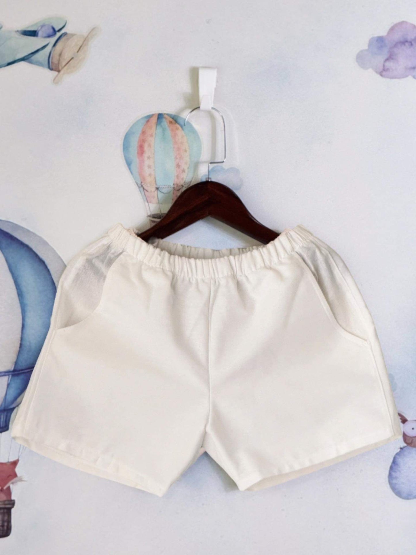 Ericka Linen Shorts in White