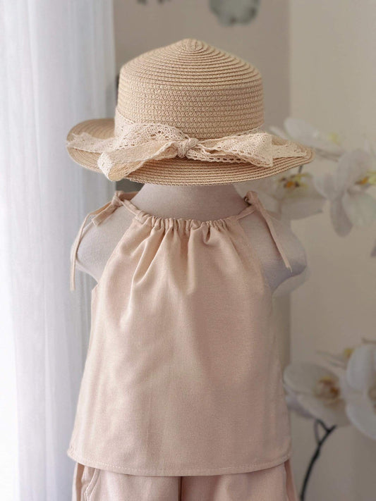 Ericka Linen Top in Cream