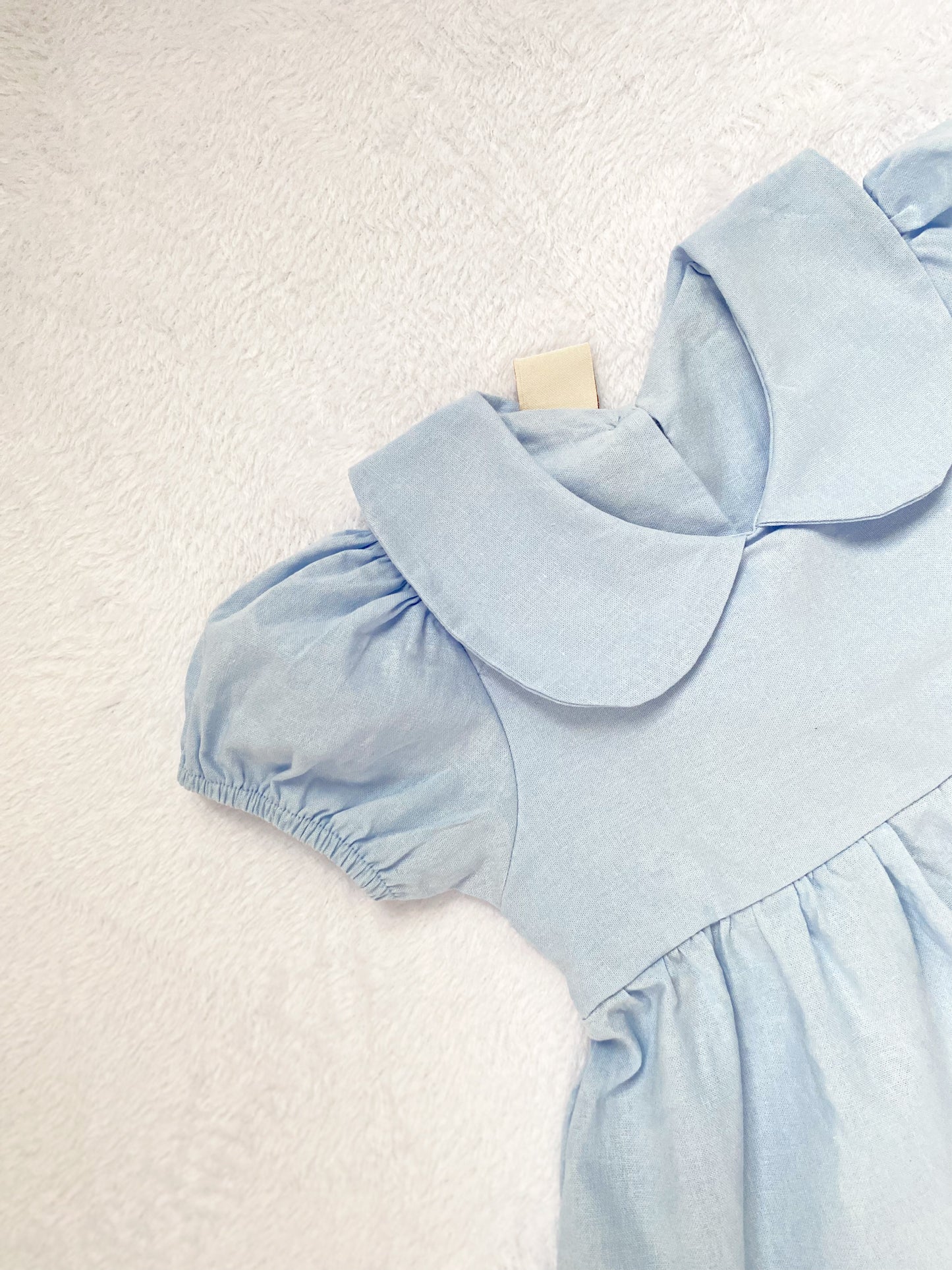 Athens Linen Dress in Powder Blue
