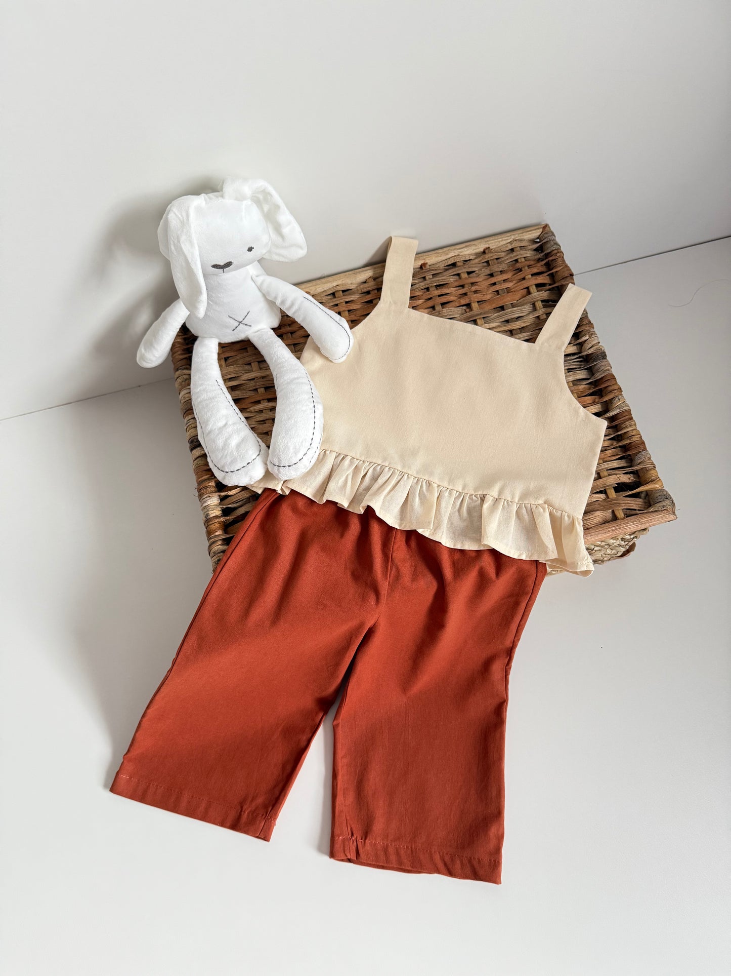 Leia Linen Top in Cream