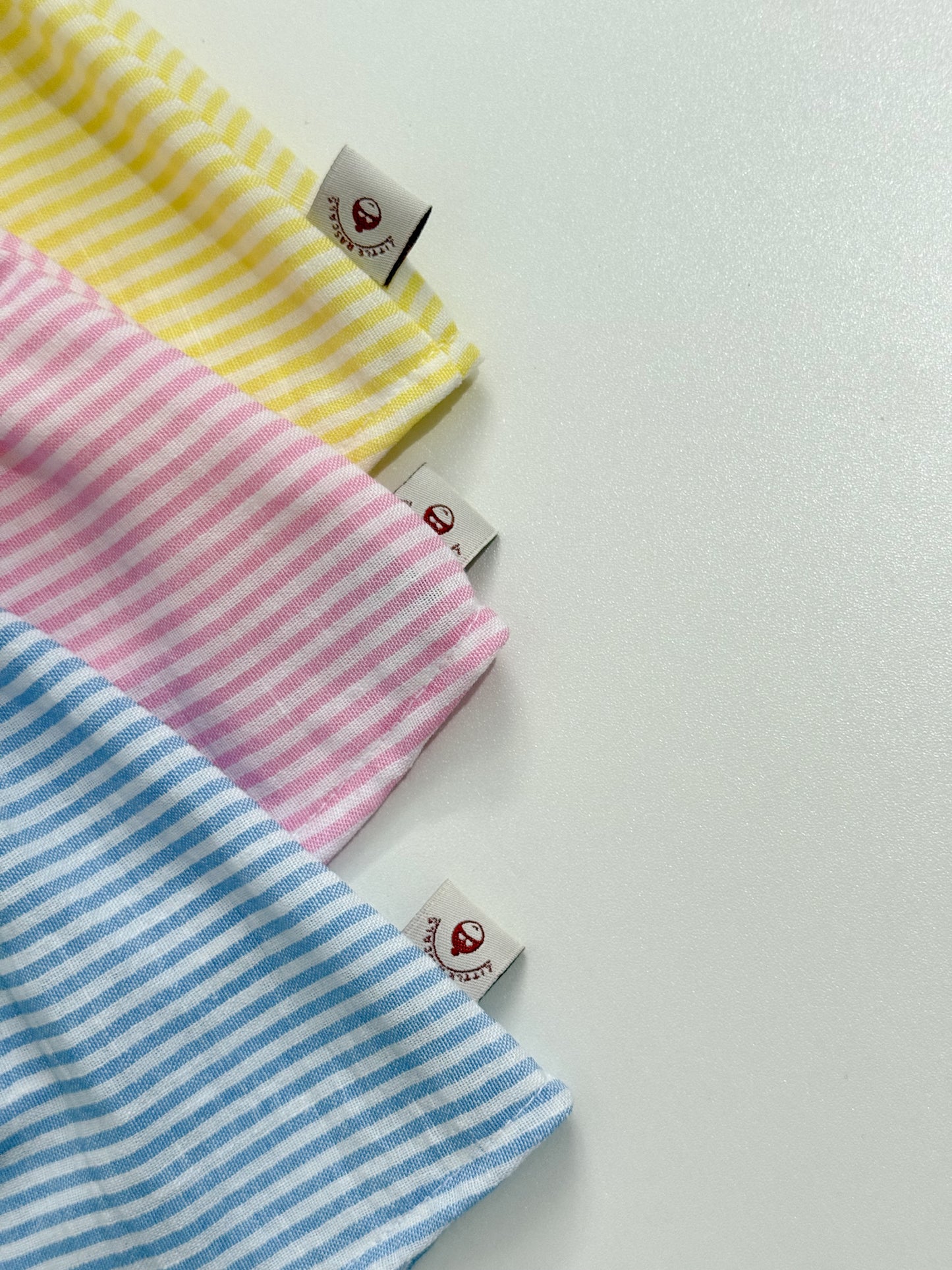 Amelia Solid Linen Stripes Top in Pink