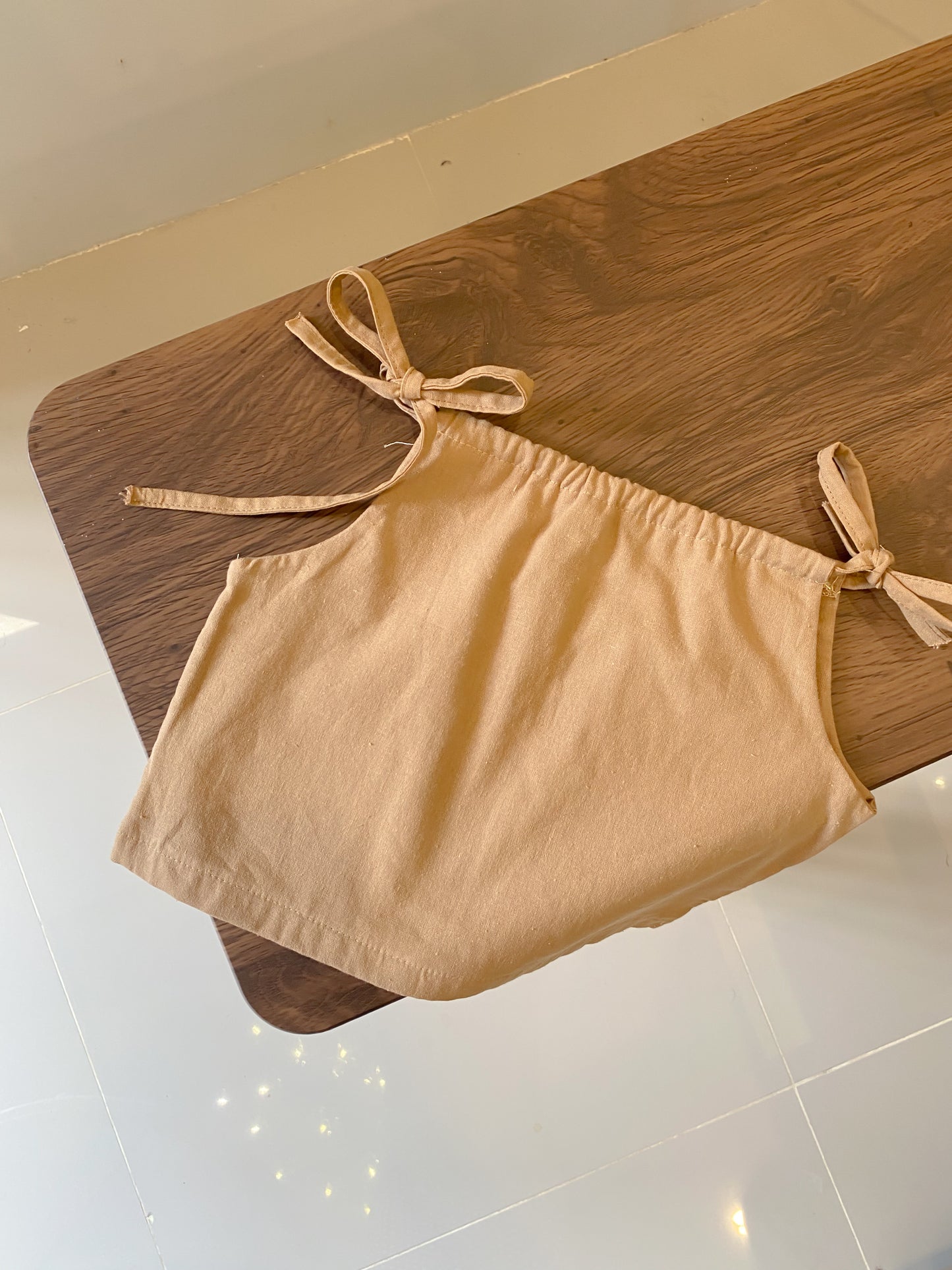 Ericka Linen Top in Mocha