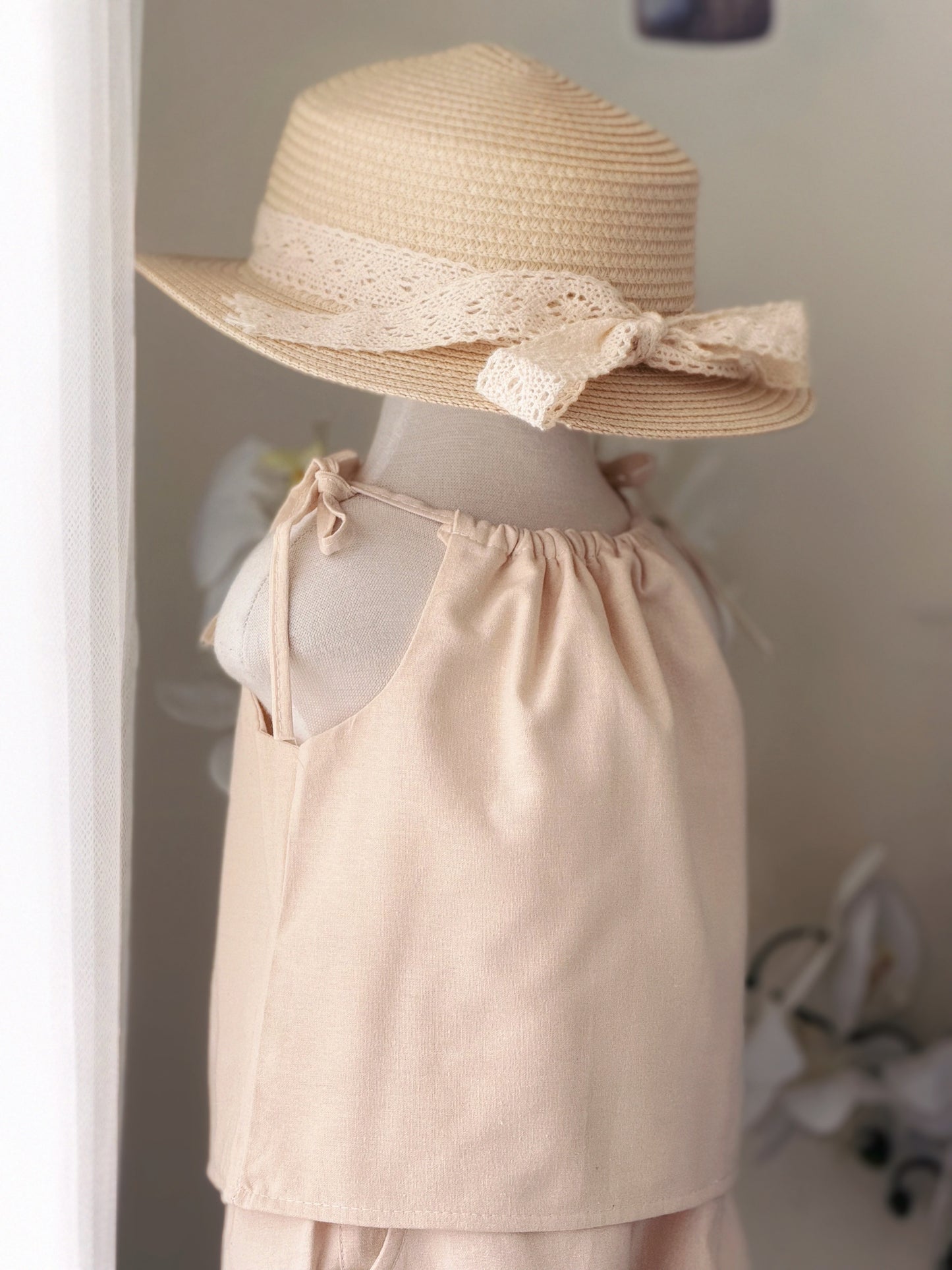 Ericka Linen Top in Cream