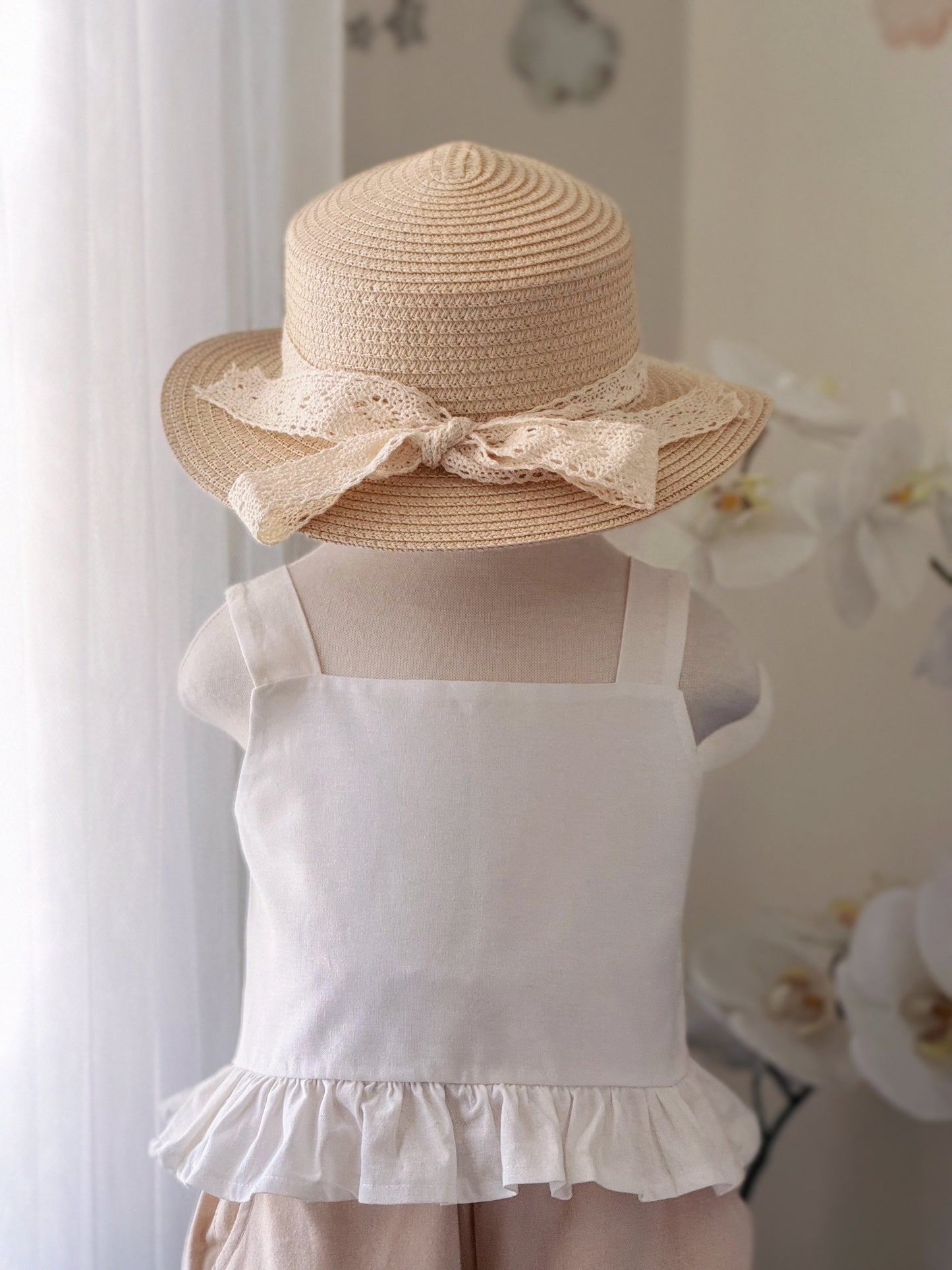 Leia Linen Top in White