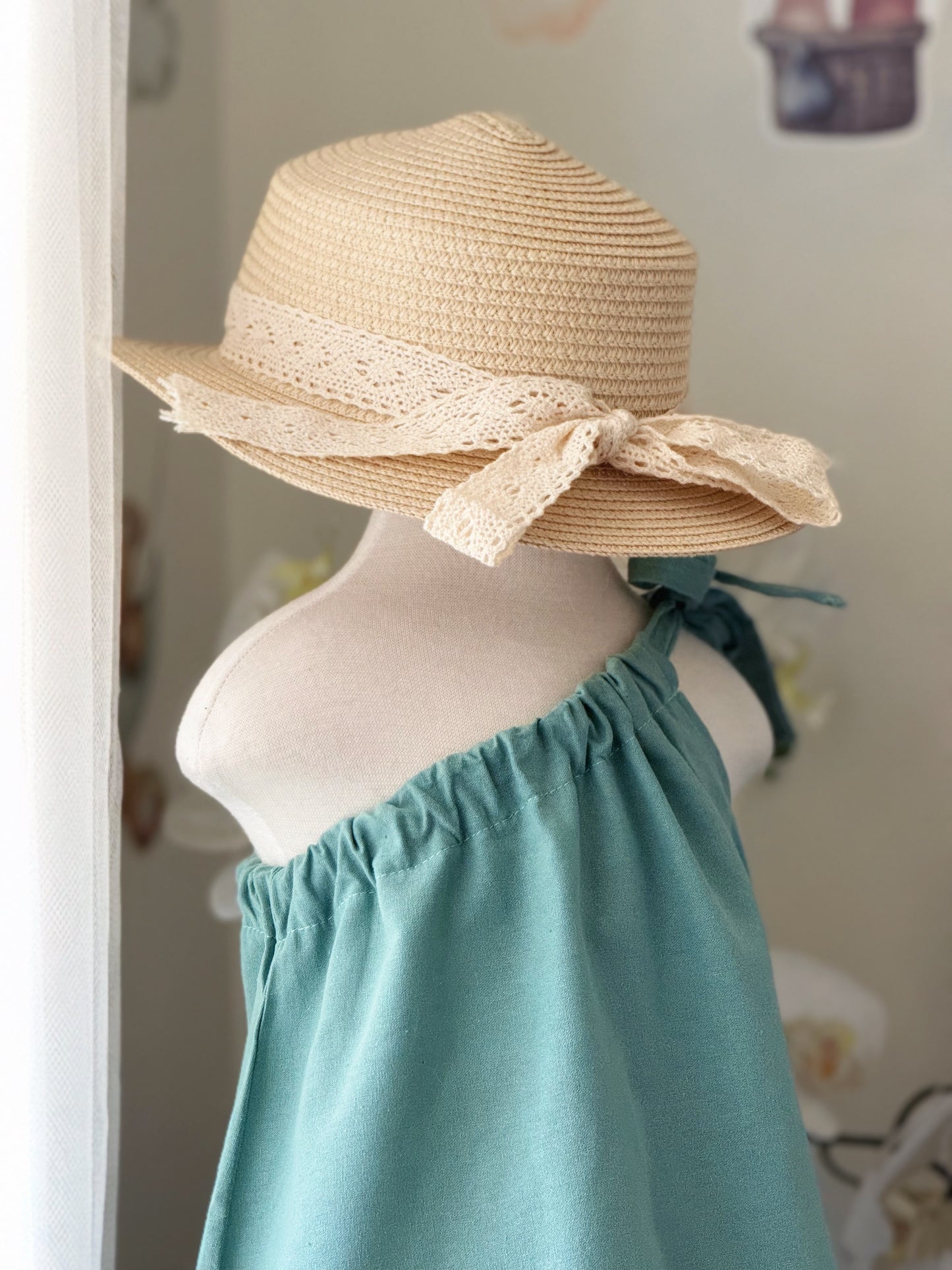 Amelia Linen Top in Teal Green