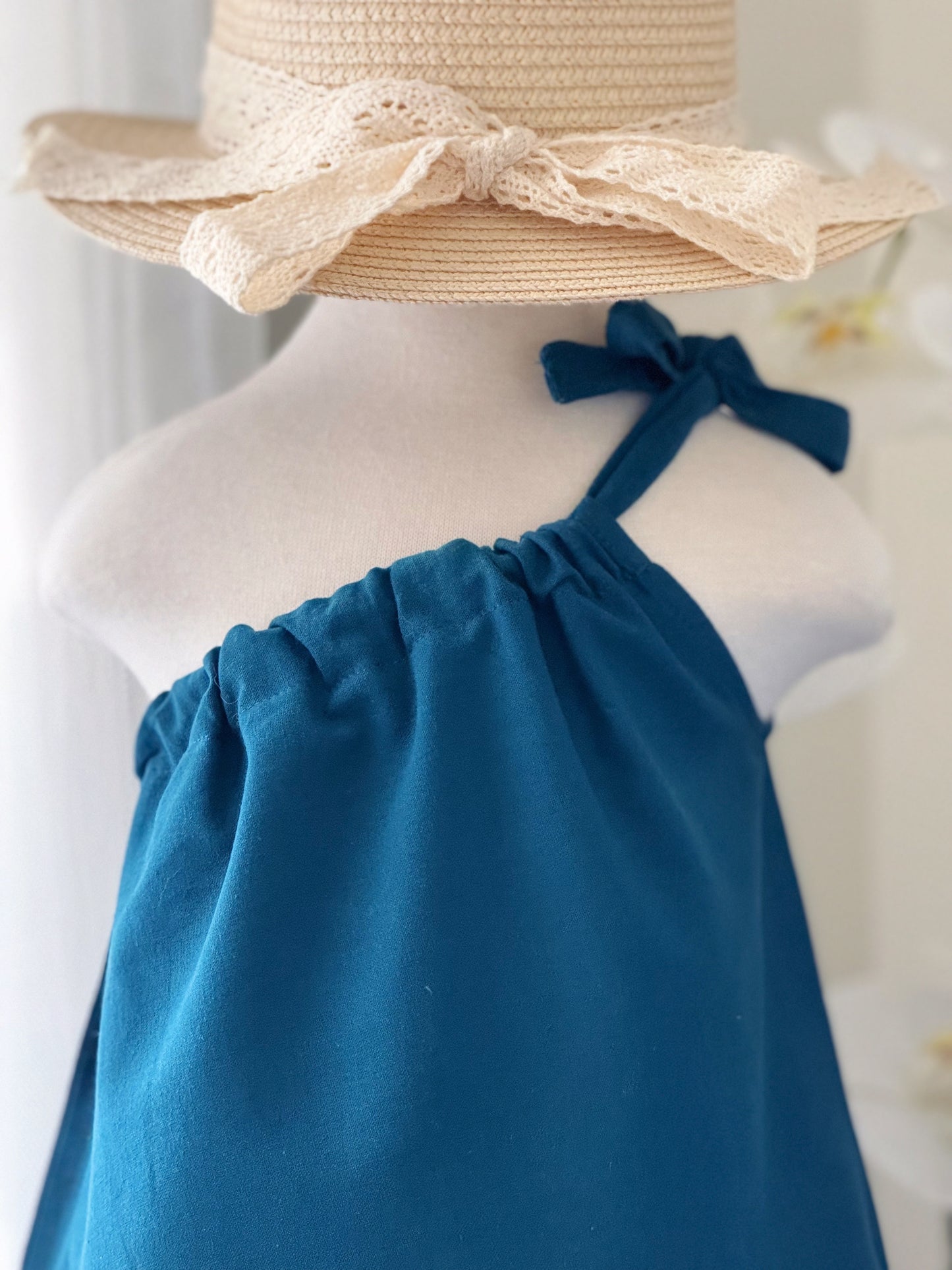 Amelia Linen Top in Emerald