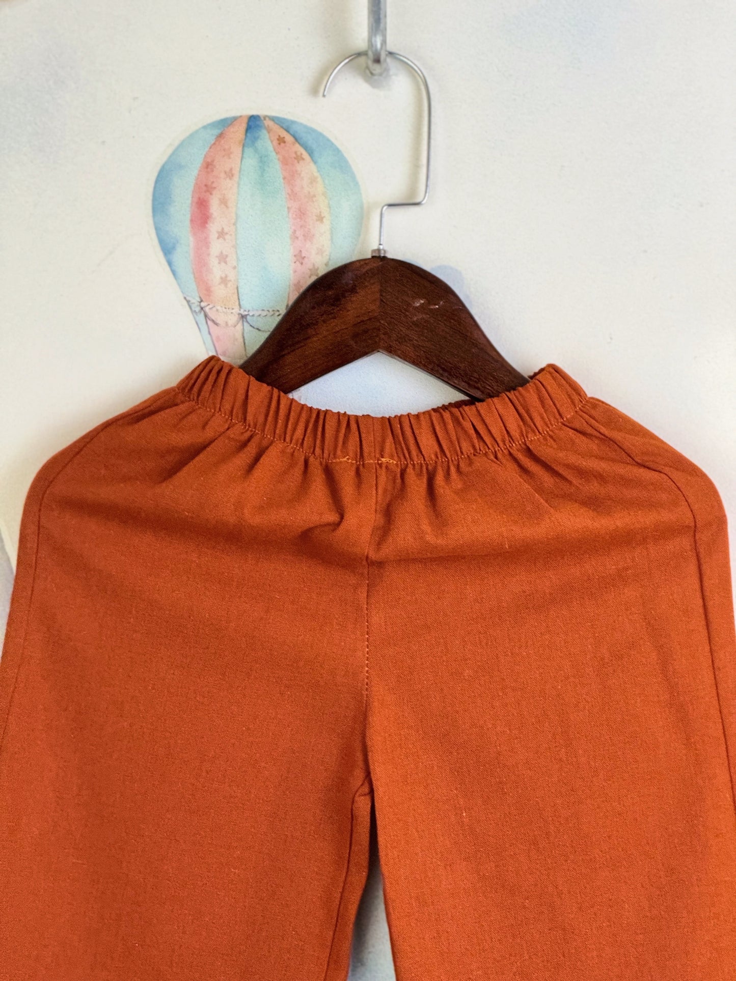 Mary Linen Pants in Rust