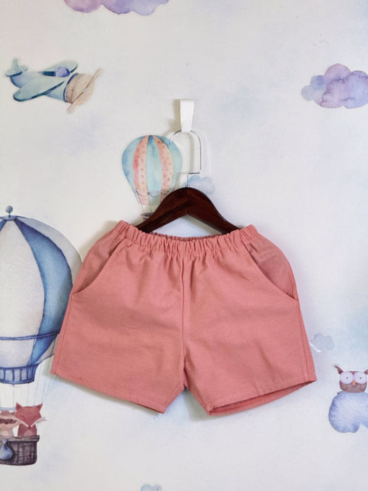 Ericka Linen Shorts in Pink