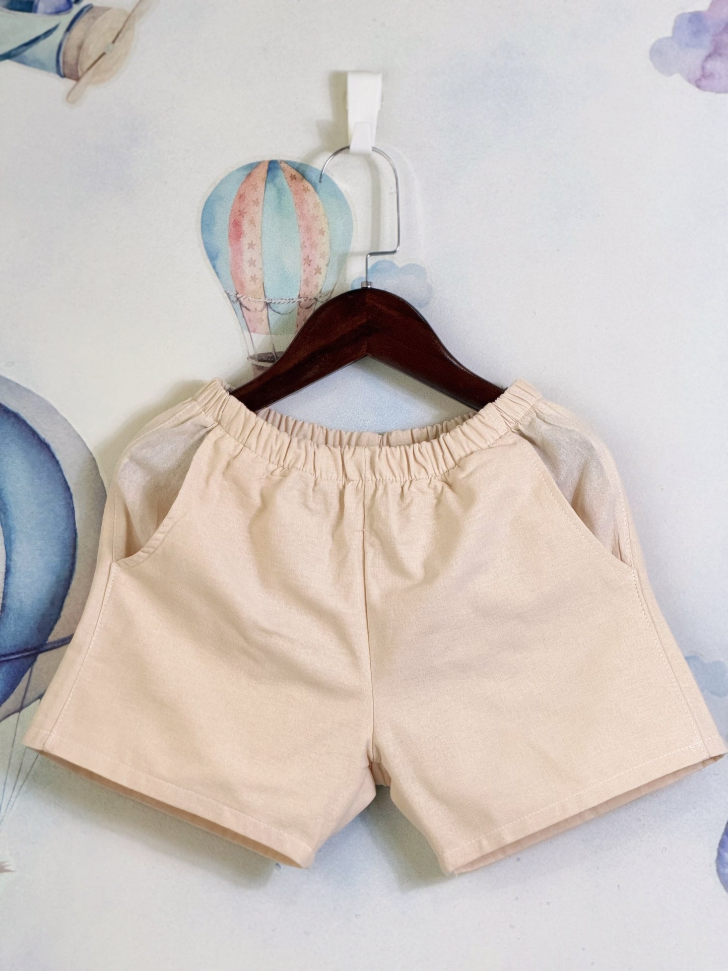 Ericka Linen Shorts in Cream