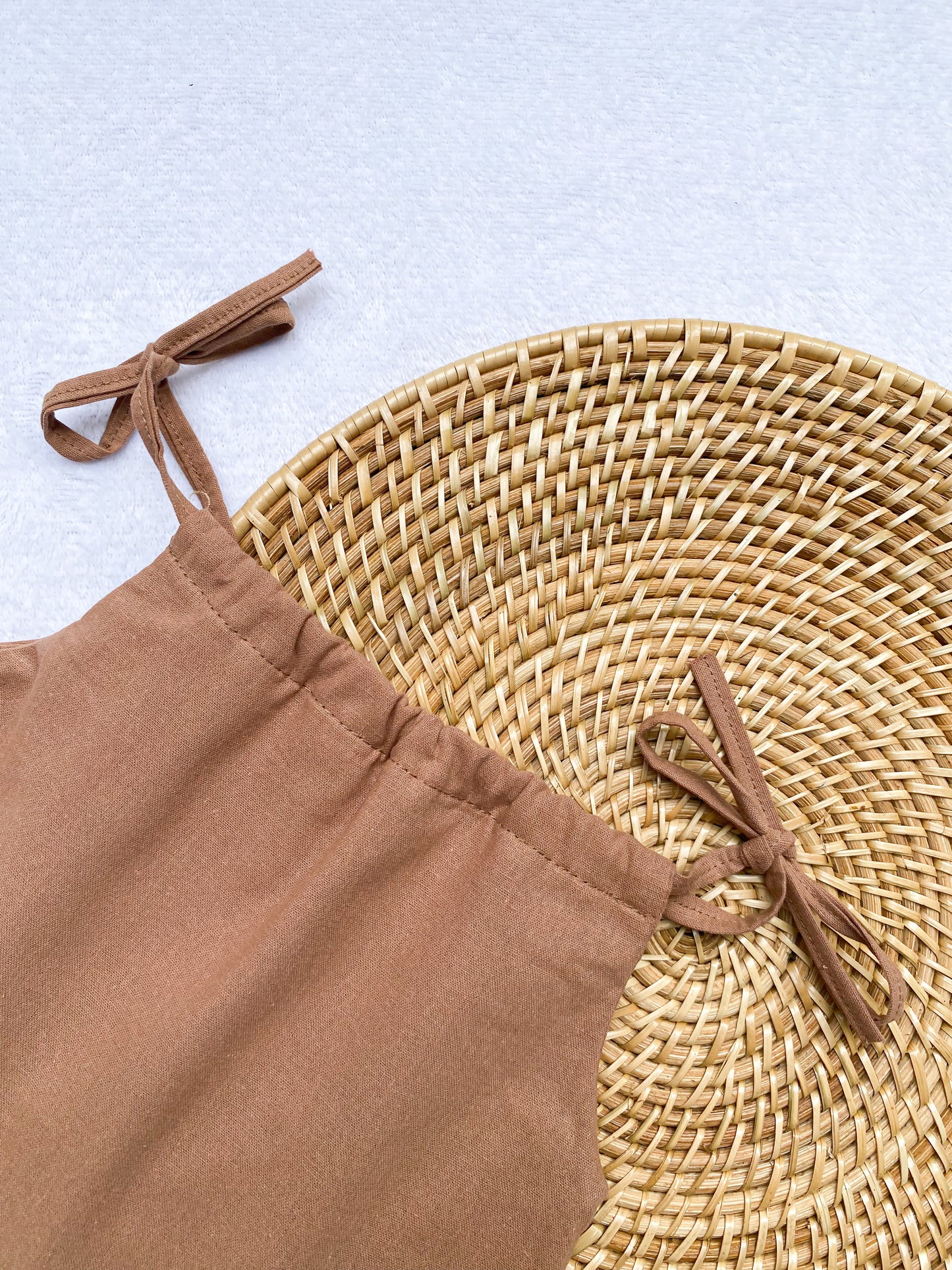 Ericka Linen Top in Camel