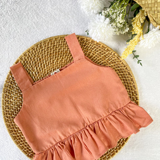 Leia Linen Top in Pink