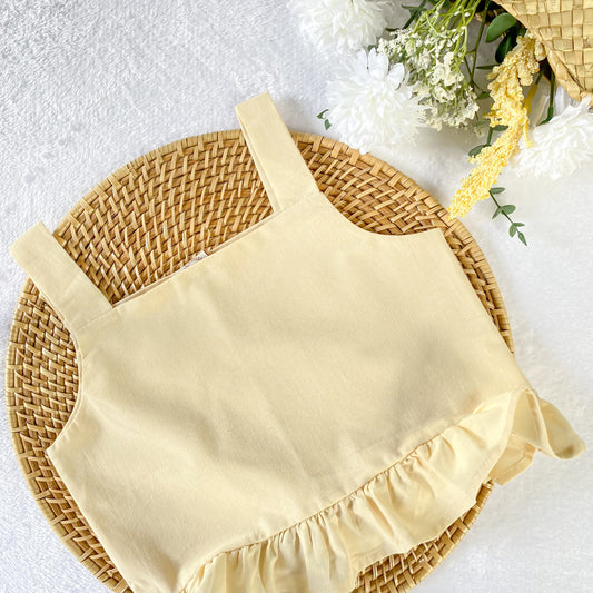 Leia Linen Top in Cream