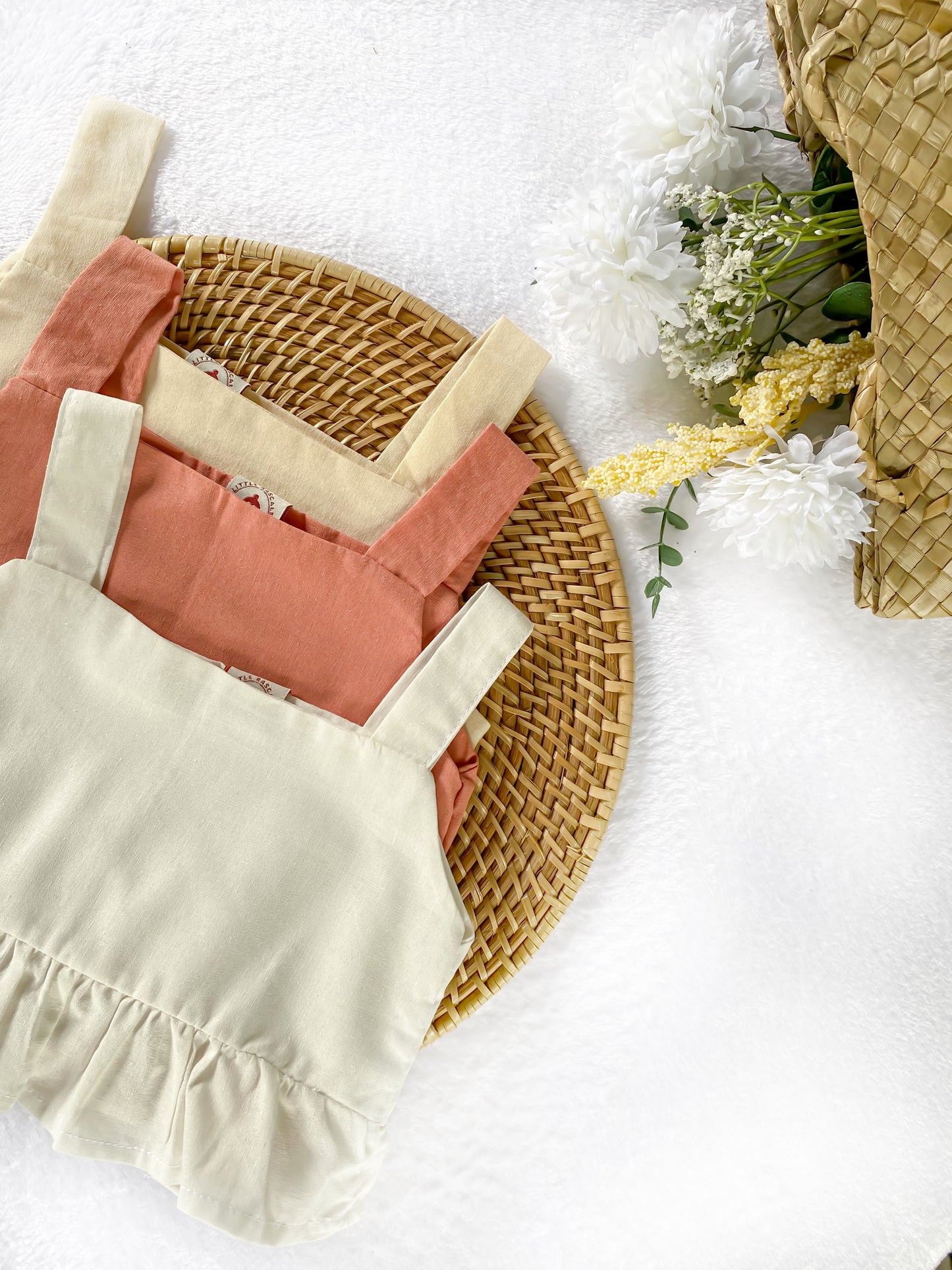 Leia Linen Top in Cream