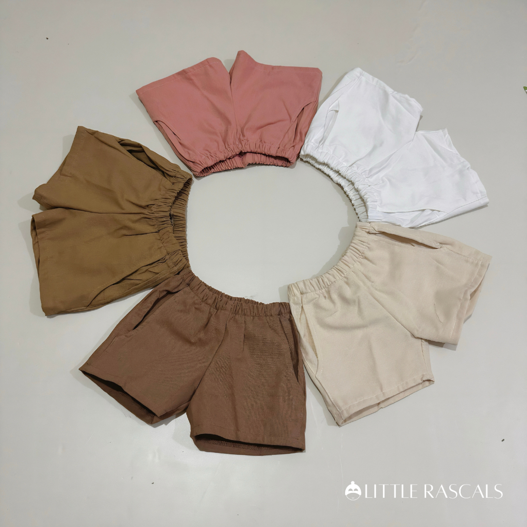 Ericka Linen Shorts in White