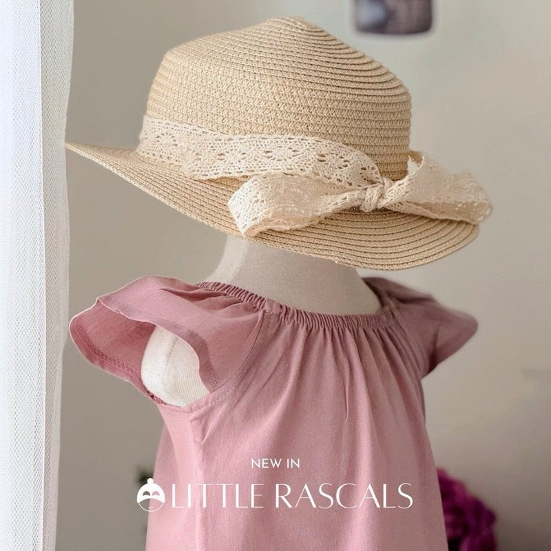 Ana Light Mauve Top and Mary Pants in Cream Set