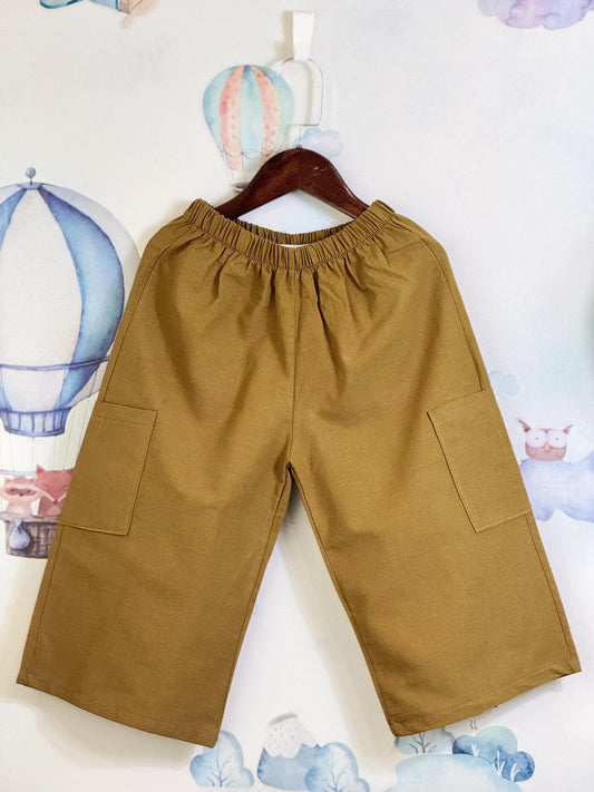 Erick Wide Leg Linen Pants in Olive Green