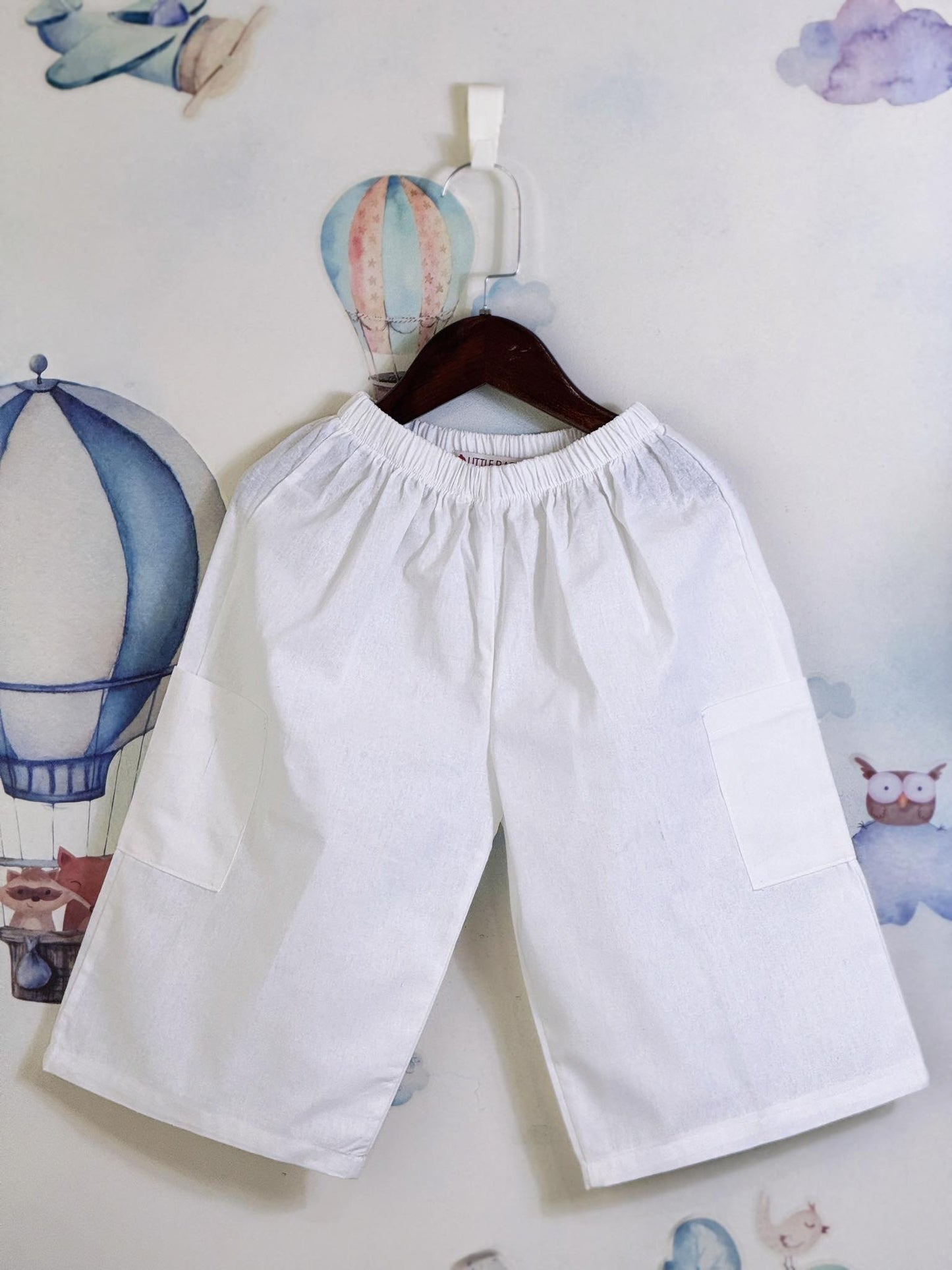 Erick Wide Leg Linen Pants in White