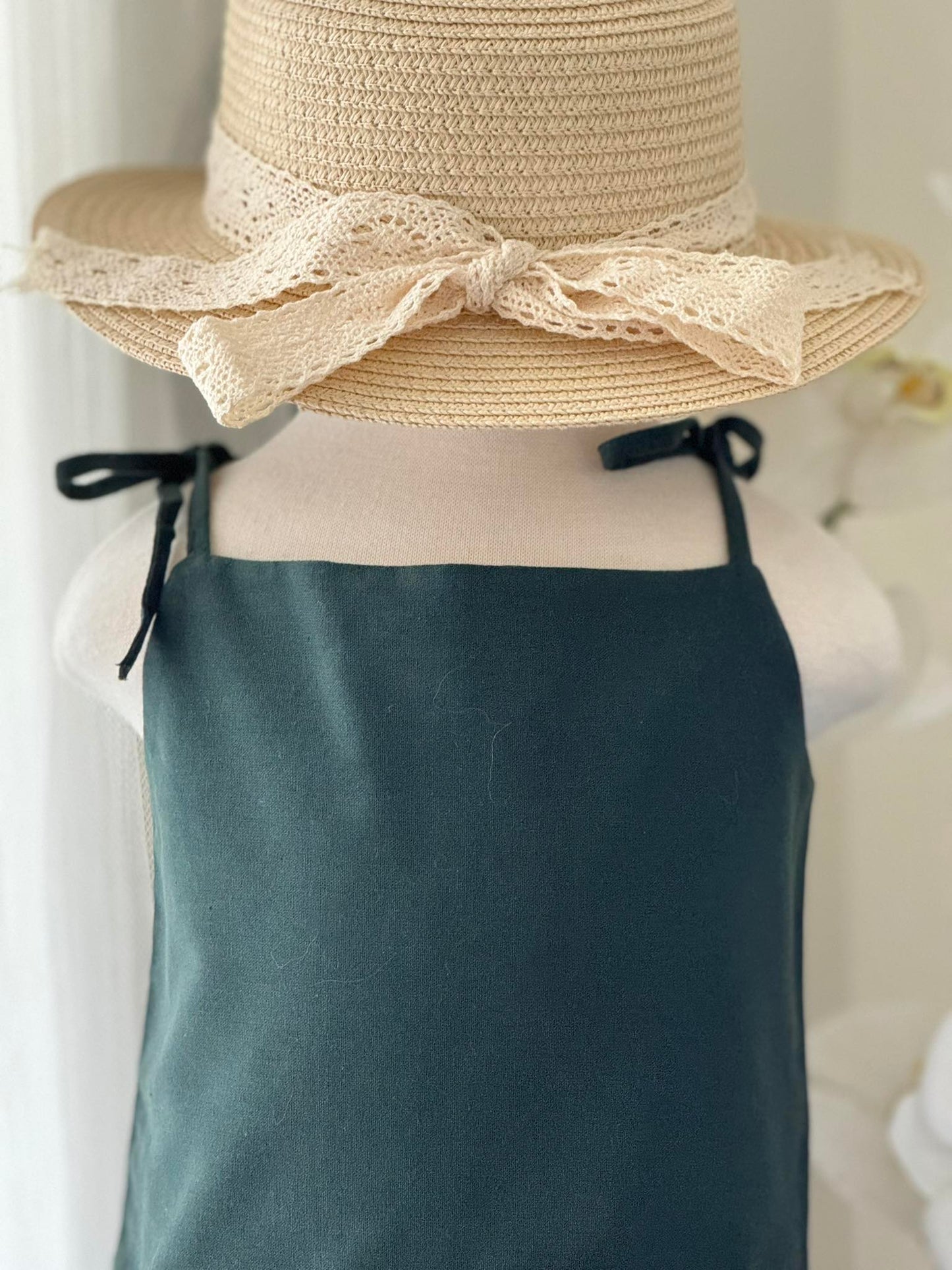 Maria Linen Top in Emerald Green