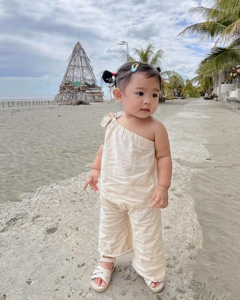 Amelia Top and Mary Pants in Cream Set