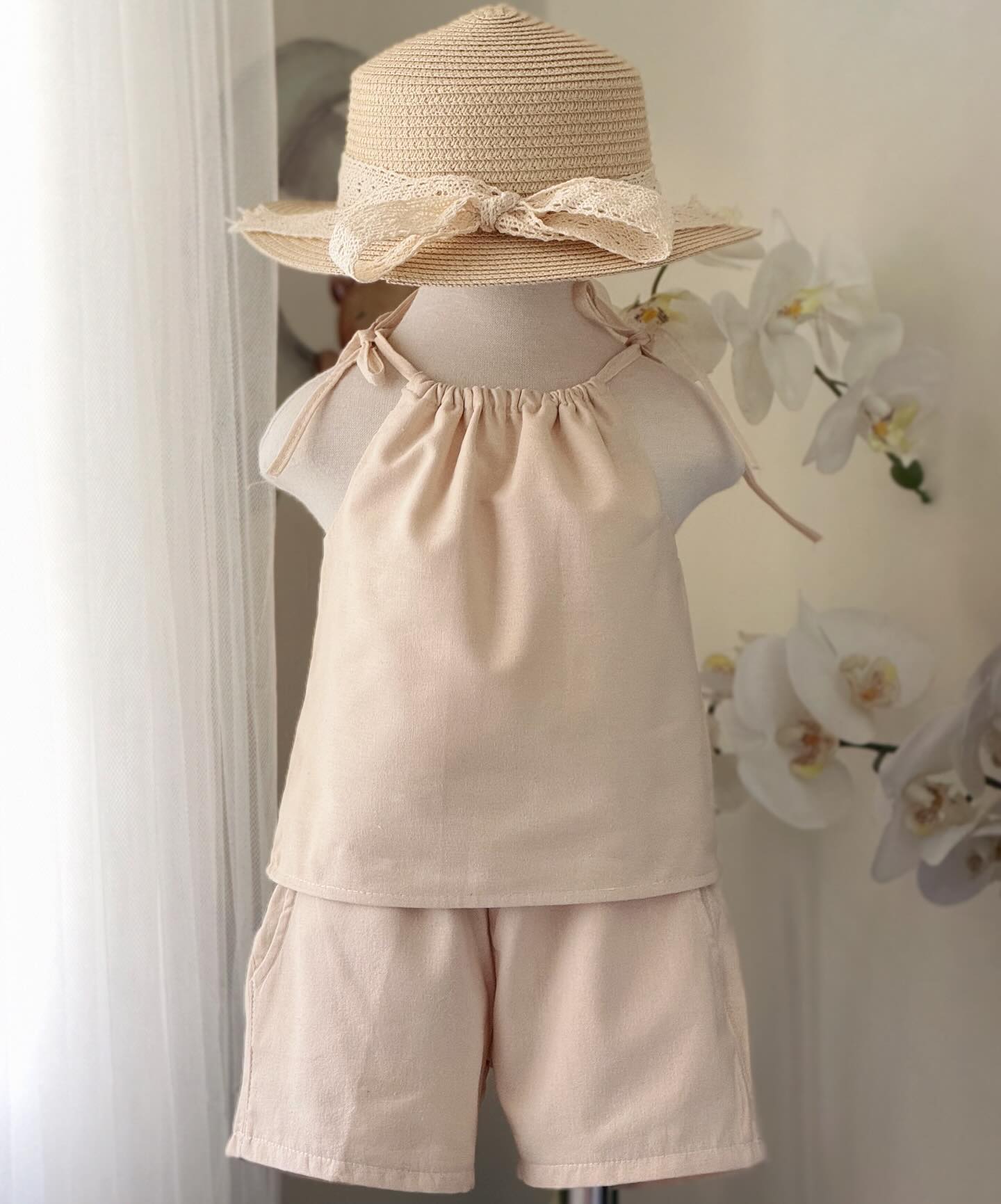 Ericka Linen Set in Cream