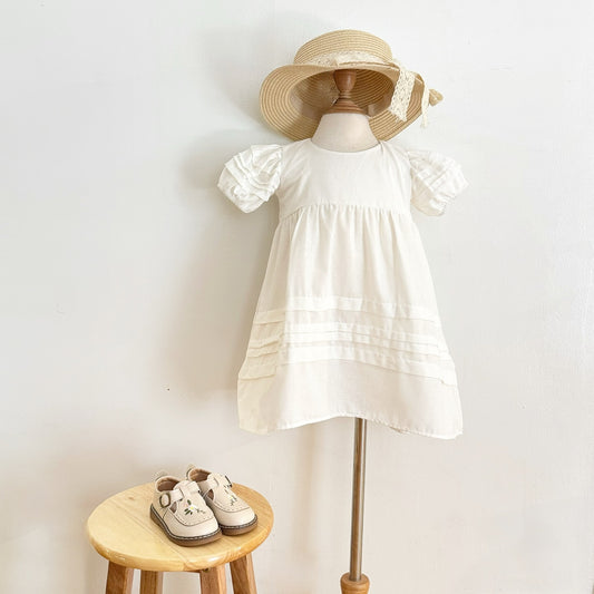 Anita Linen Dress in White