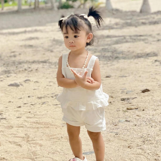 Leia Summer Top and Ericka Short in White Set