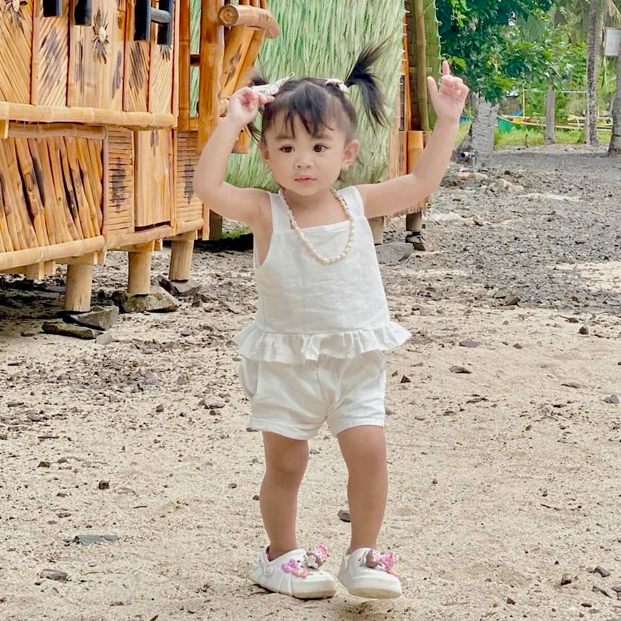Leia Summer Top and Ericka Short in White Set