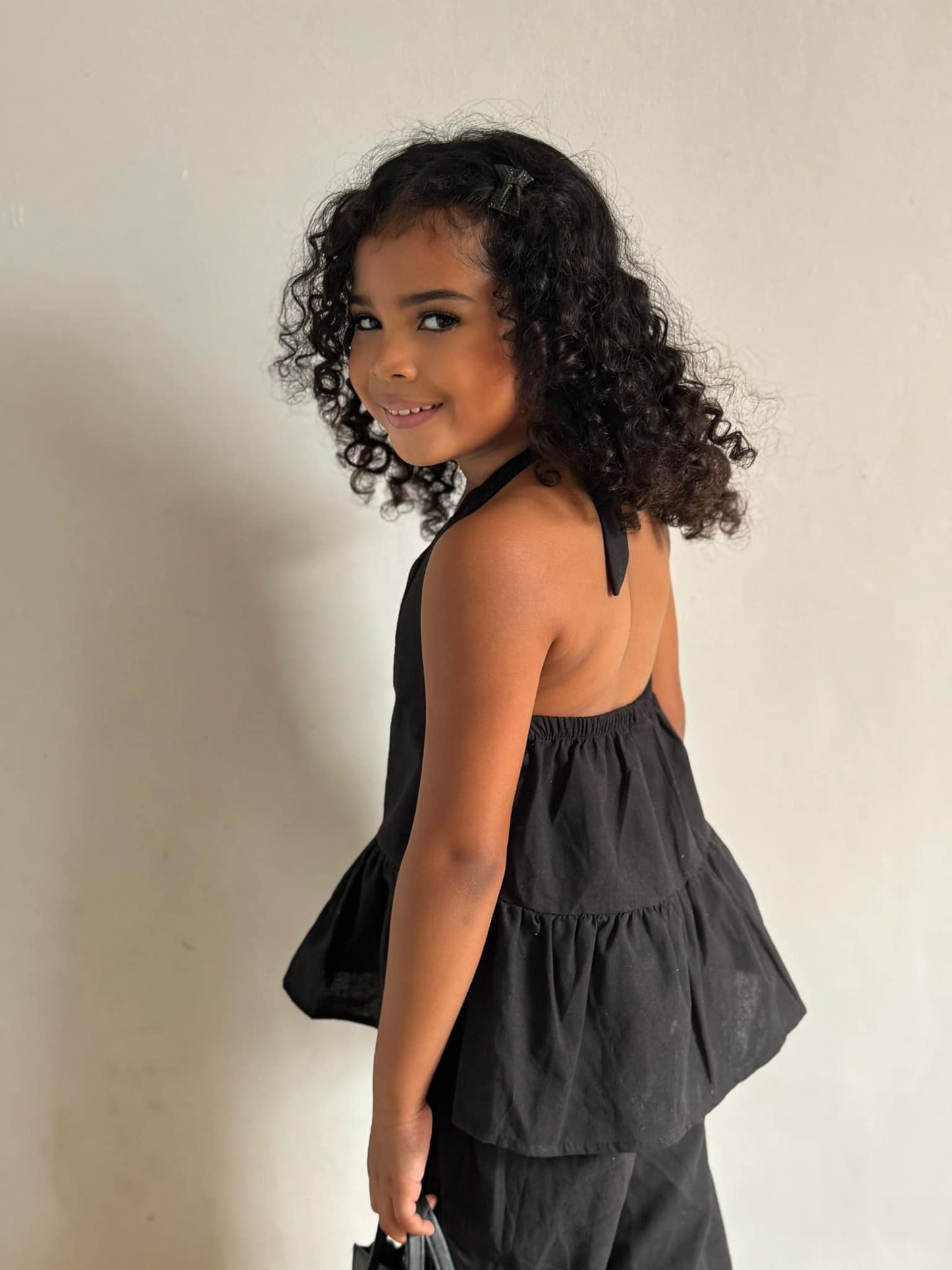 Maven Linen Top in Black