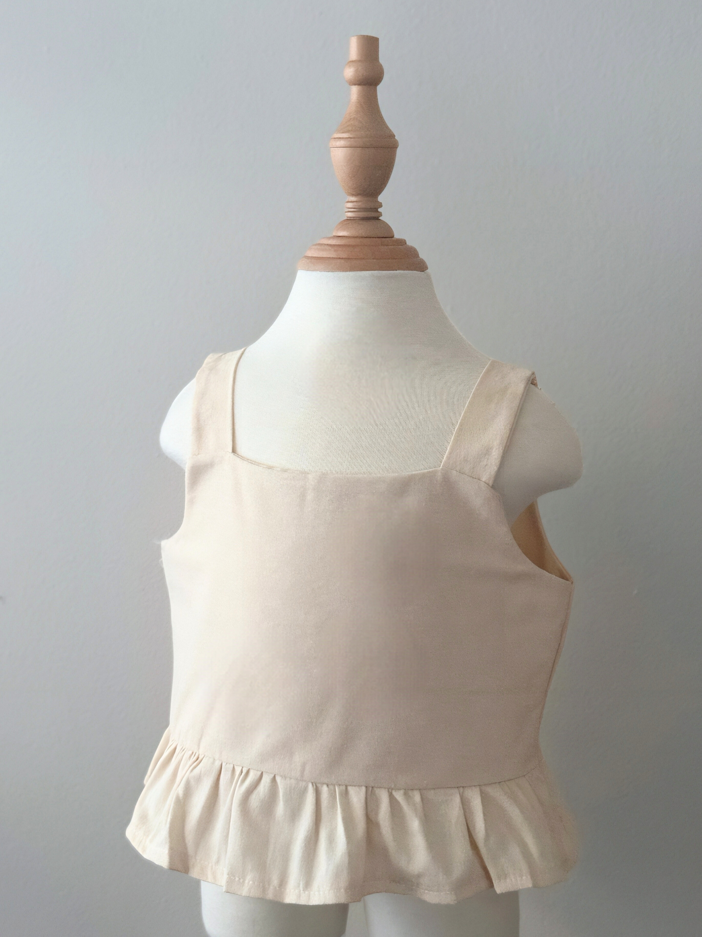 Leia Linen Top in Cream