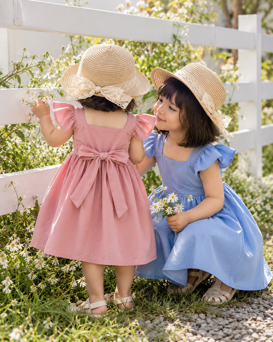 Princess Linen Dress in Pink