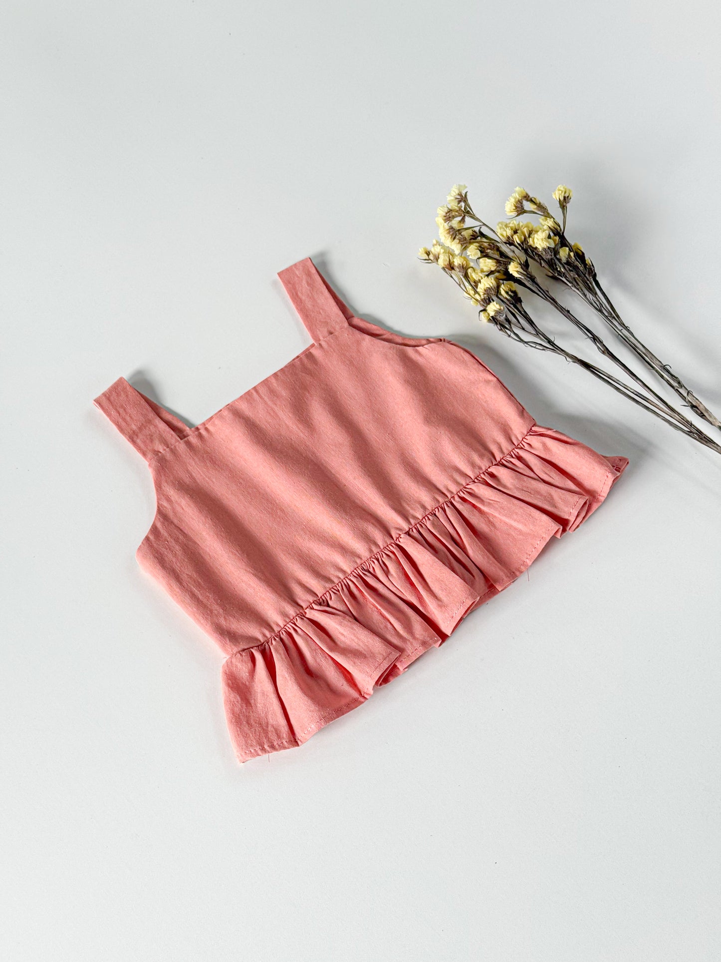 Leia Linen Top in Pink