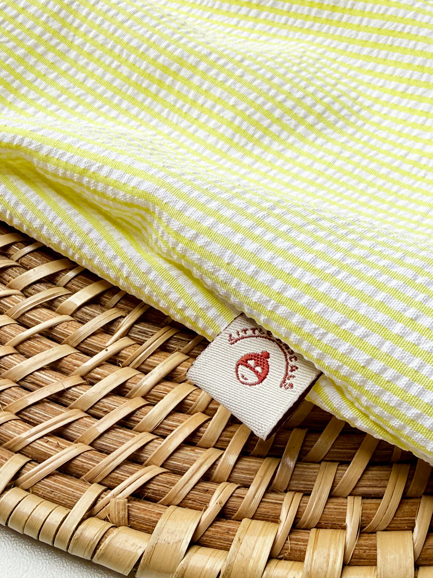 Grace Backless Seer Sucker Top in Yellow