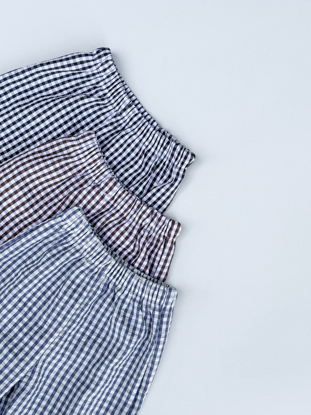 Sienna Checkered Wide Leg Pants in Blue