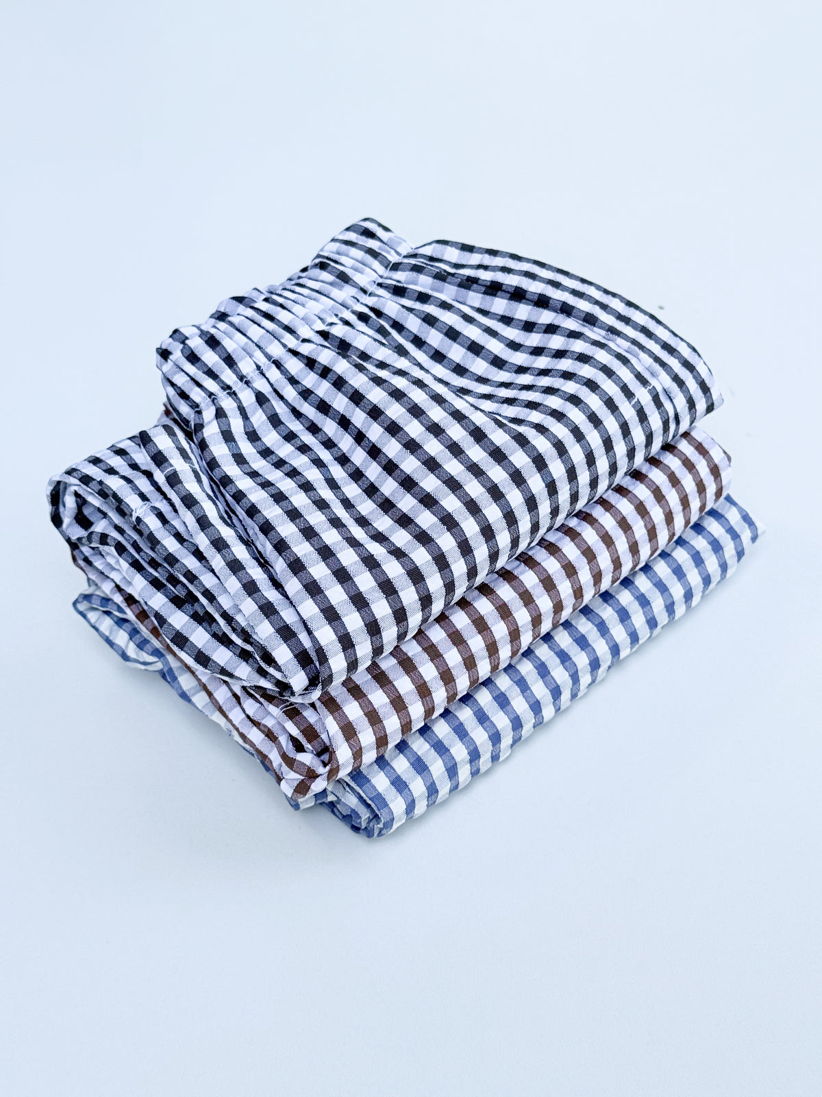 Sienna Checkered Wide Leg Pants in Blue