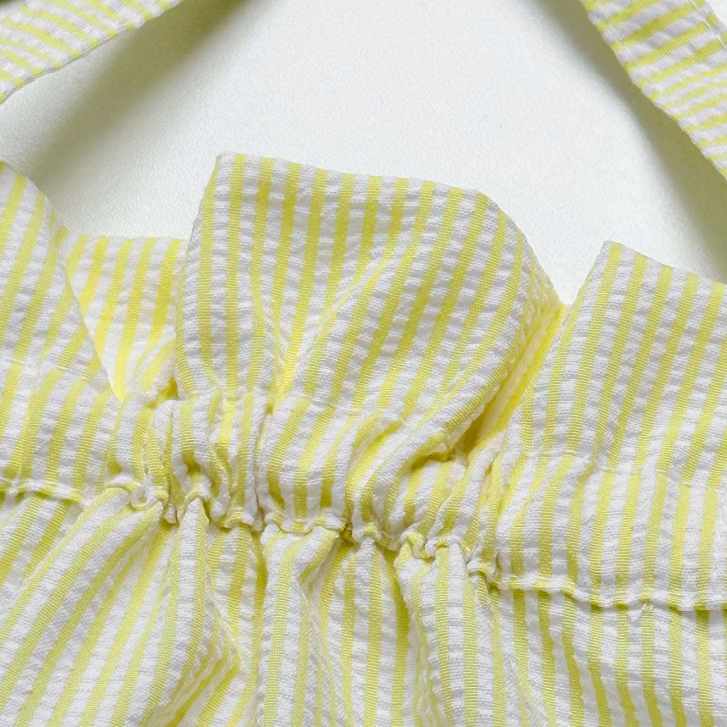 Grace Backless Seer Sucker Top in Yellow