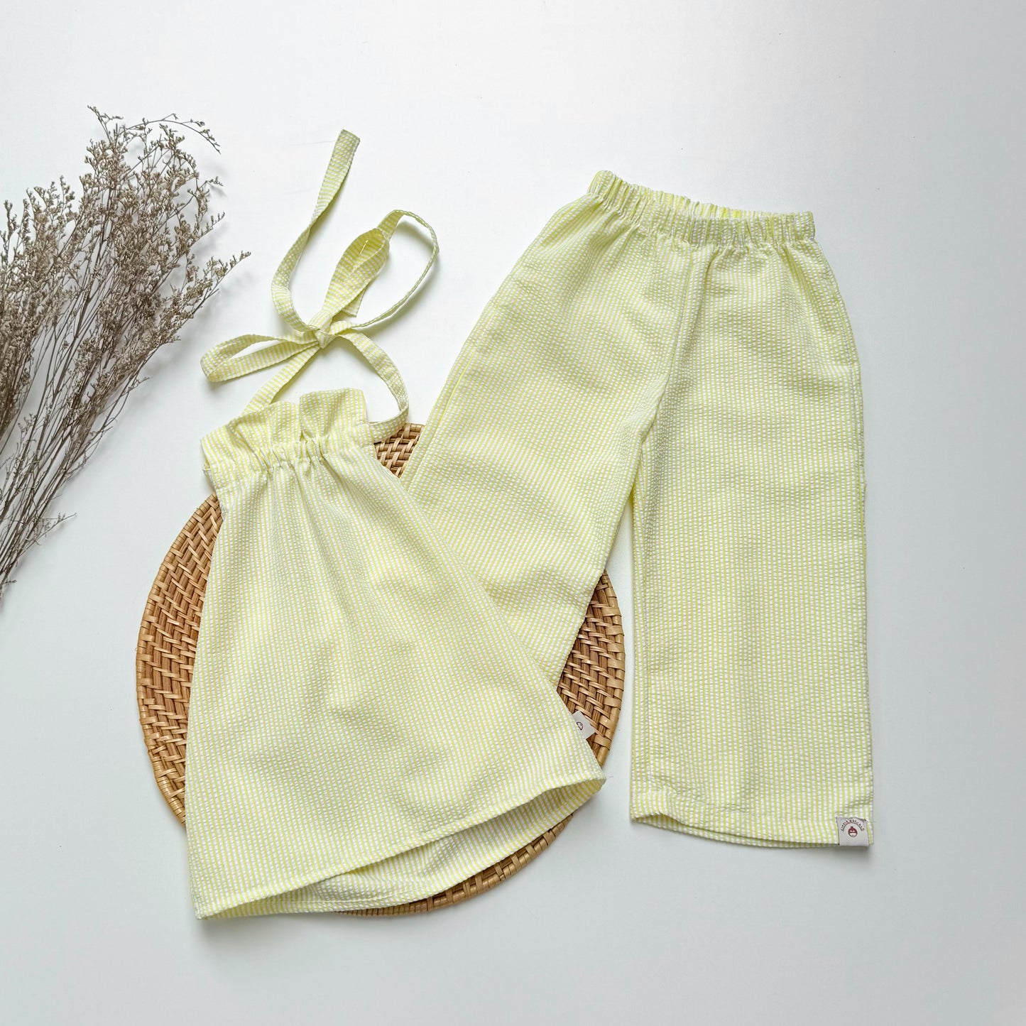 Grace Backless Stripes in Yellow Set