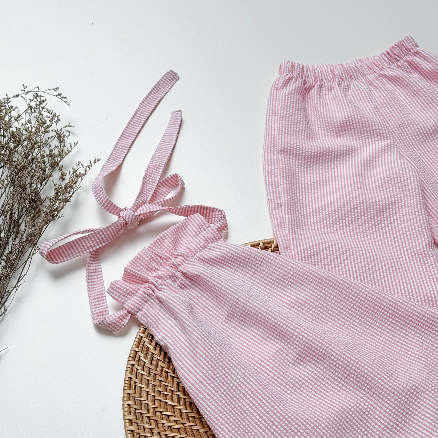 Grace Backless Stripes in Pink Set