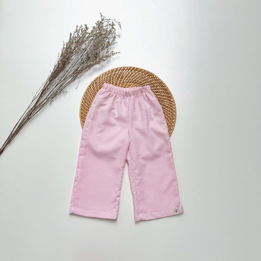 Isabel Seer Sucker Pants in Pink