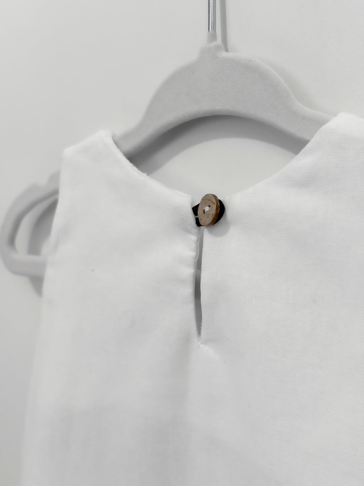 Coleen Linen Top Blouse in White