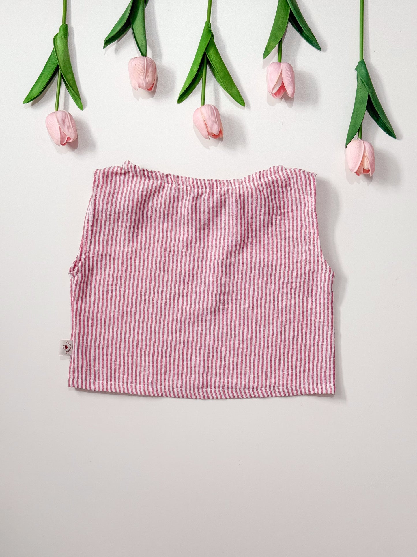 Katrina Summer Top and Shorts Stripes in Red Set