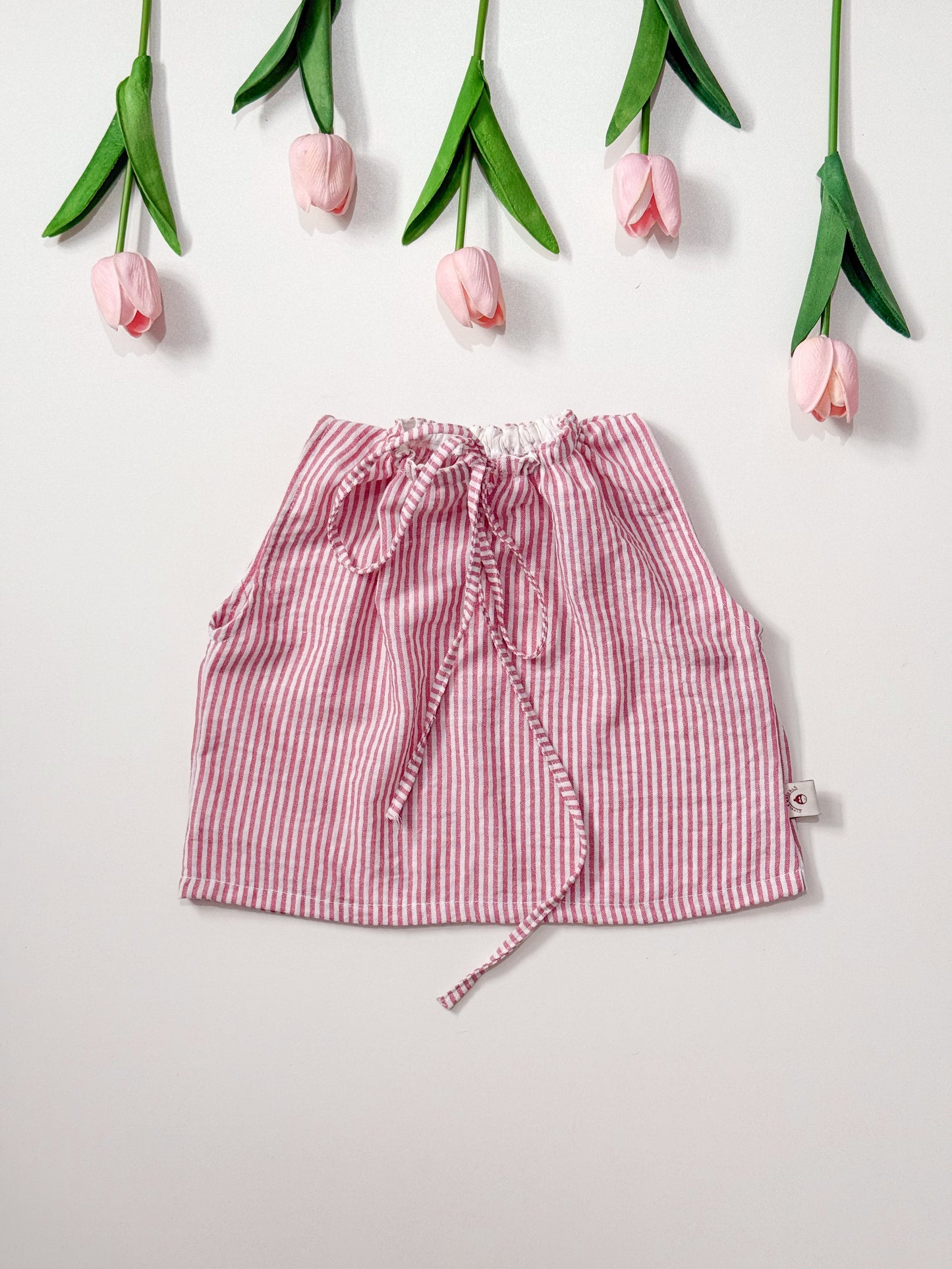 Katrina Summer Top and Shorts Stripes in Red Set