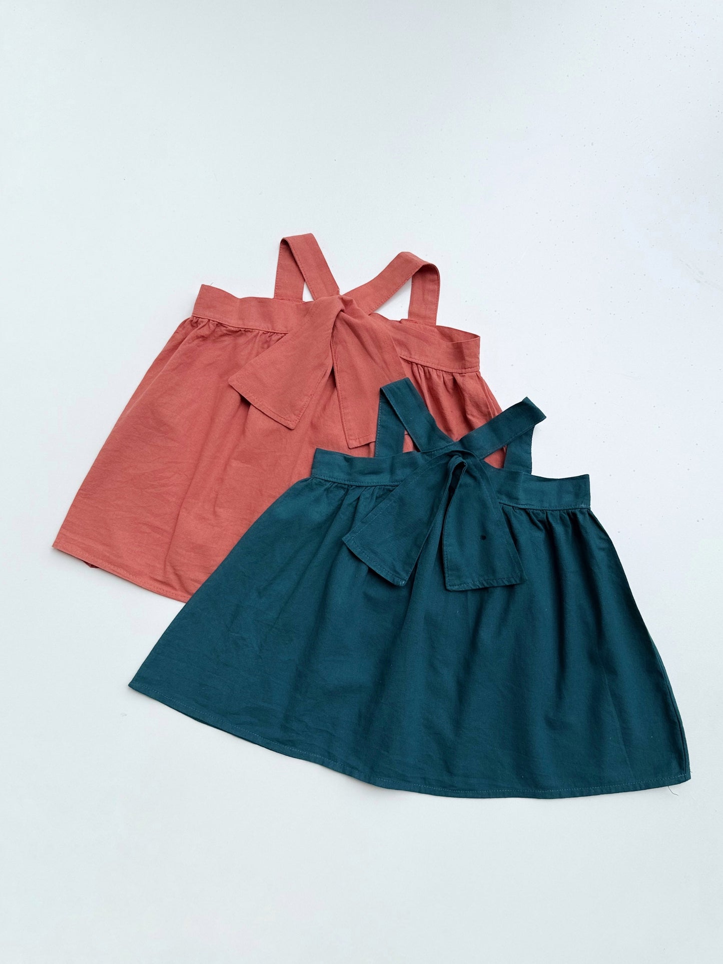 Amarah Linen Dress in Salmon Pink