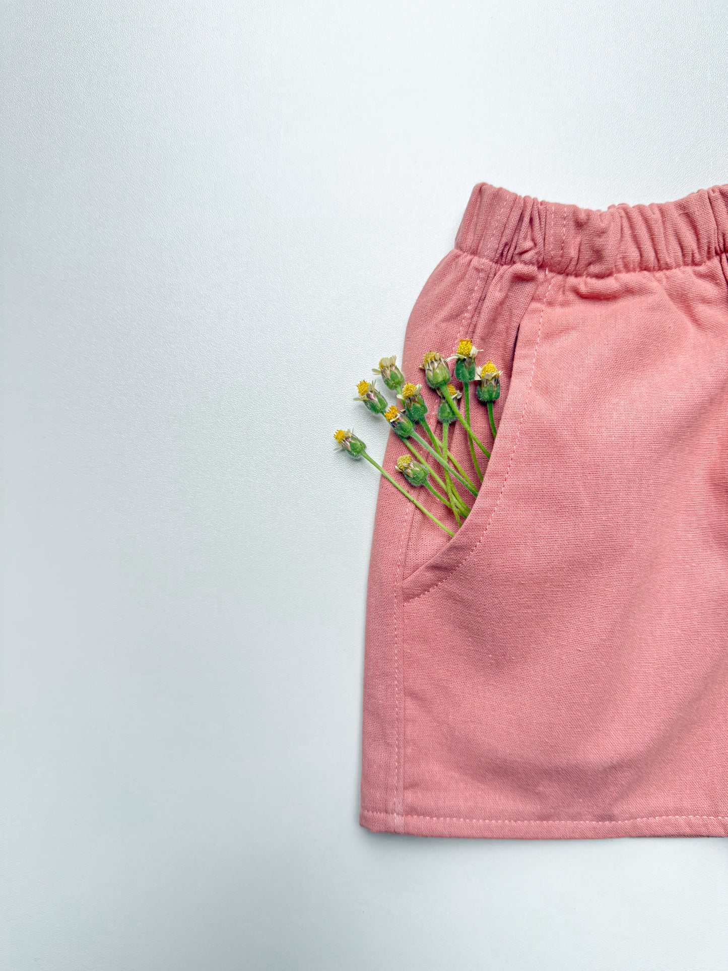 Ericka Linen Shorts in Pink
